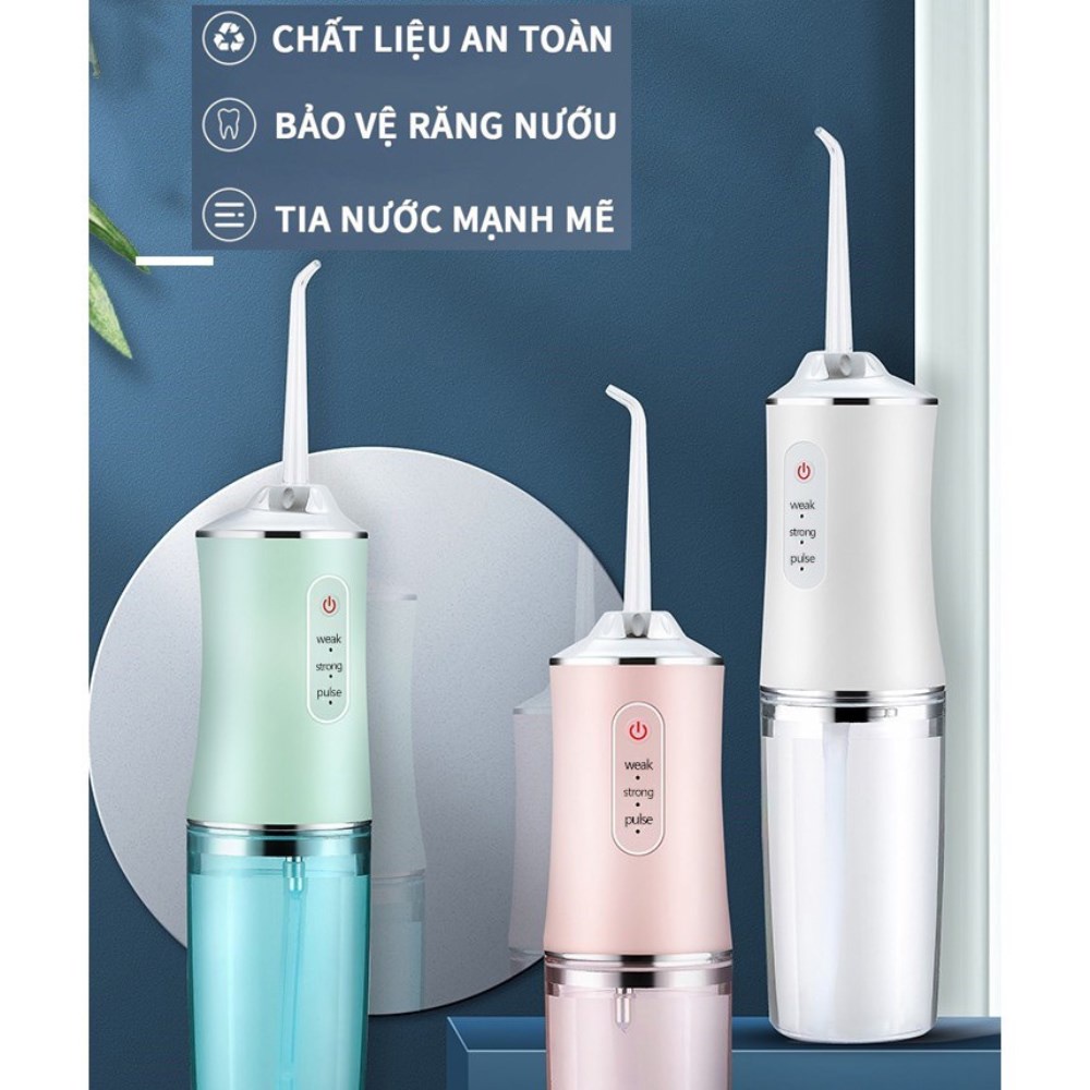 Tăm nước máy tăm nước cầm tay Oral Irrigator và Nanjiren vệ sinh răng miệng cực sạch công nghệ Châu Âu