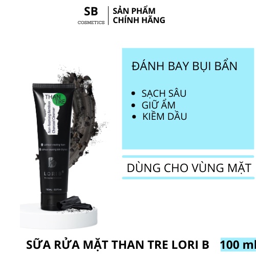 Sữa rửa mặt than tre Lori B 100ML