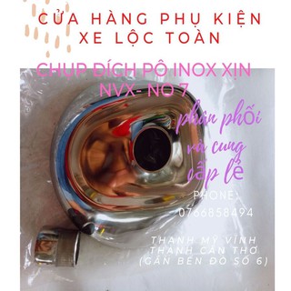 (quá rẻ) CHỤP ĐÍCH PÔ XE NVX ( NO 7)  INOX XỊN