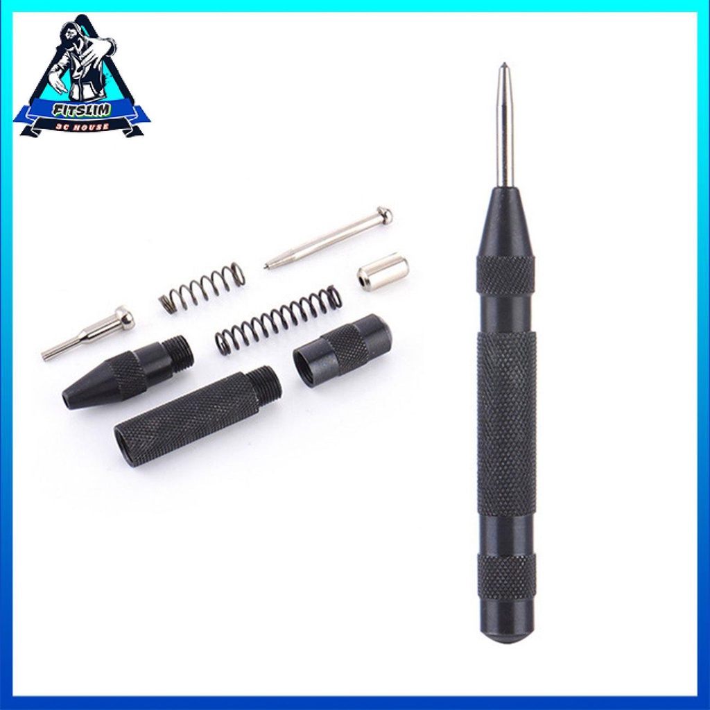 Đen HSS Trung tâm Tự động Chốt Đấm Lò xo Đánh dấu Tải