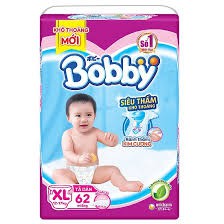 Tã bỉm dán siêu mỏng Bobby XL62