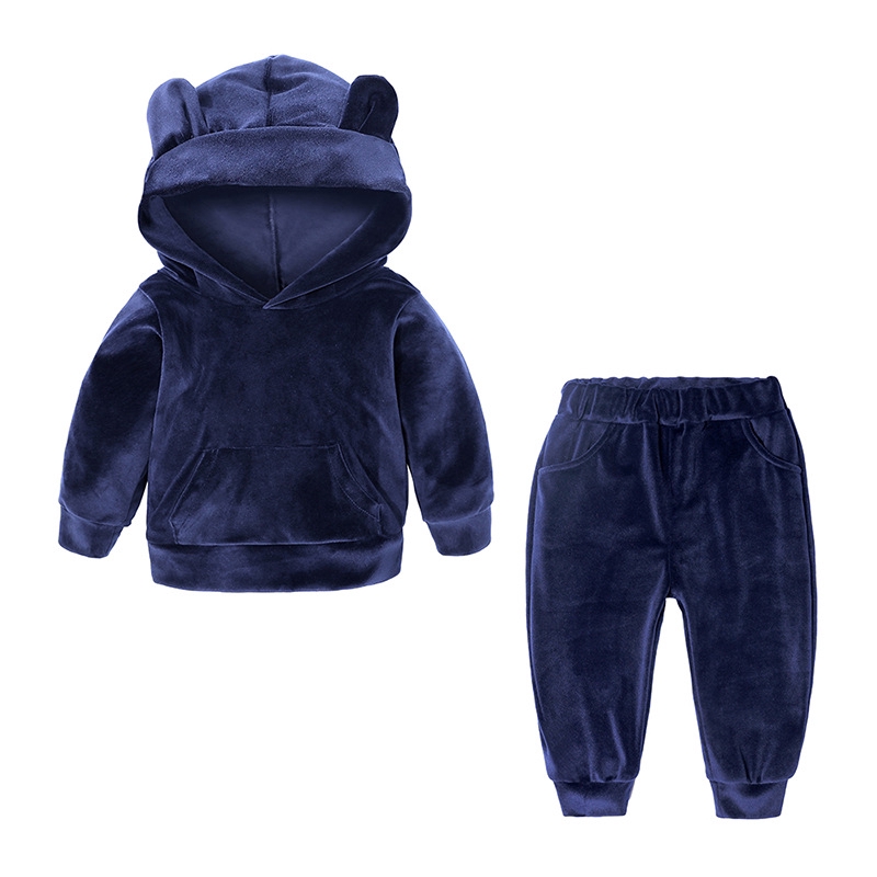 Set trang phục 2 mảnh MANVIN BABY áo hoodie + quần dài thể thao cho bé