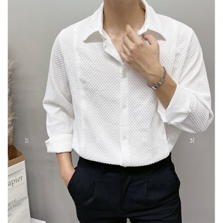 Sơ mi trắng nam , form dáng oversize.