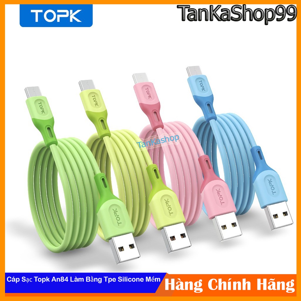 Cáp Sạc Topk An84 Làm Bằng Tpe Silicone Mềm