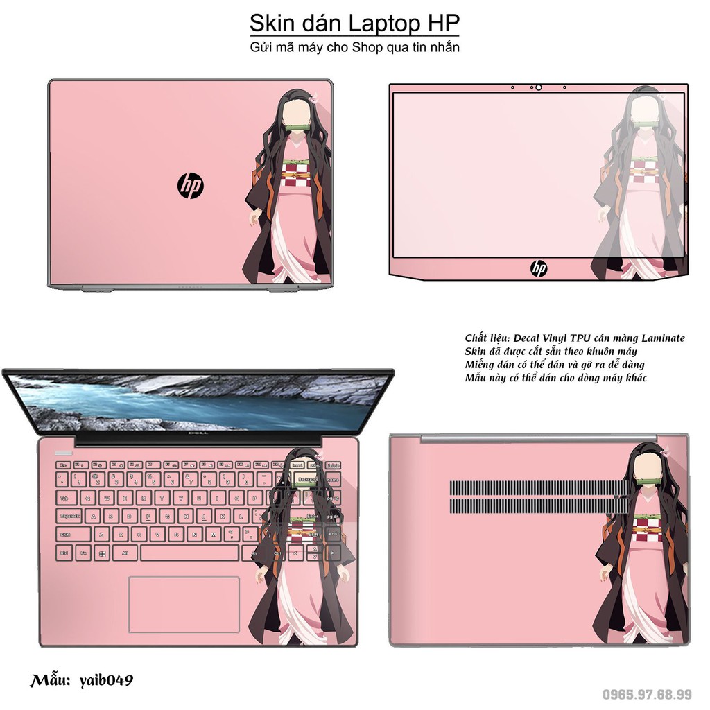 Skin dán Laptop HP in hình Kimetsu No Yaiba _nhiều mẫu 2 (inbox mã máy cho Shop)