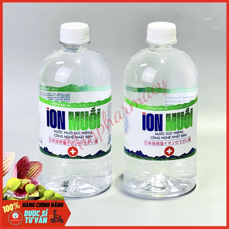 Nước súc miệng ION Muối Fujiwa Công Nghệ Nhật Bản Hương Mint Bạc Hà 680ml - Minpharmacy