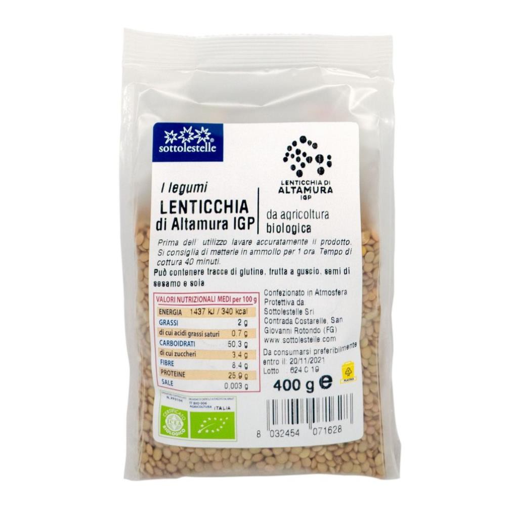 Đậu Lăng Xanh Hữu Cơ Sotto 400g Organic Green Lentil
