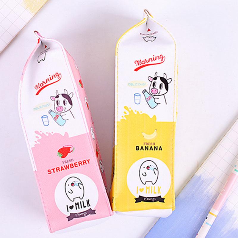 Túi bút sinh viên đơn giản,Túi Đựng Bút Hình Hộp Sữa Dễ Thương Độc Đáo Chất Lượng Cao