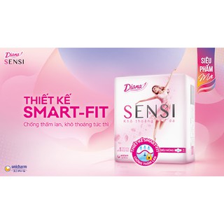 Combo 6 gói Băng Vệ Sinh DIANA SENSI siêu mỏng cánh 8 miếng