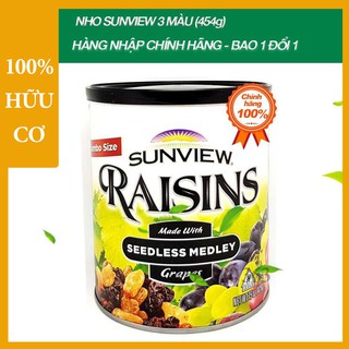Nho Khô Thập Cẩm Raisin Sunview Mỹ 425g - HÀNG CHUẨN LOẠI 1