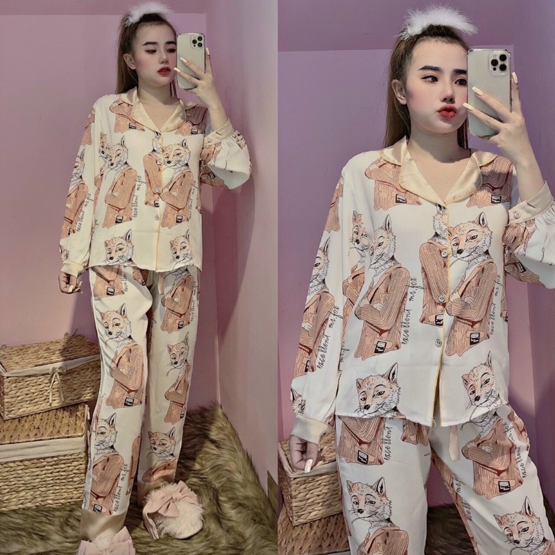 [Mã SKAMFSW175 giảm 10K đơn 50K] BỘ LỤA TAY DÀI QUẦN DÀI HÌNH CAO CẤP