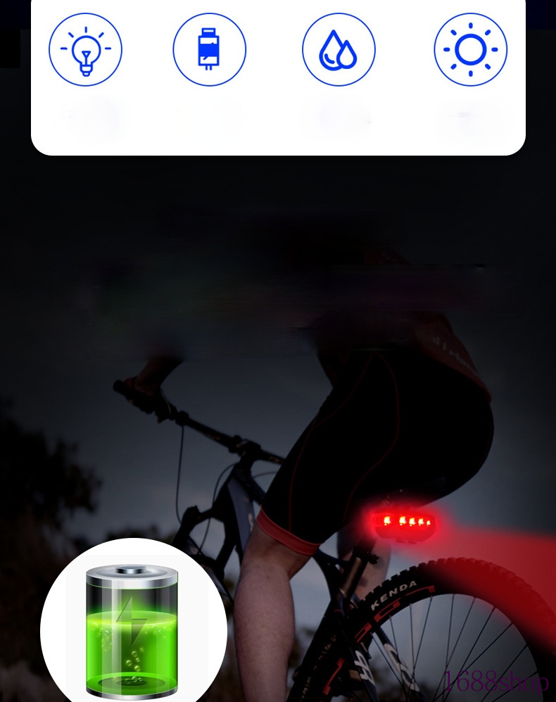 Đèn LED tín hiệu gắn xe đạp tiện dụng