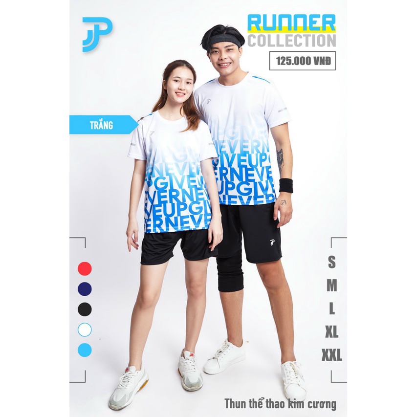 Just Play – Áo Chạy Bộ Nam Nữ Runner – Trắng