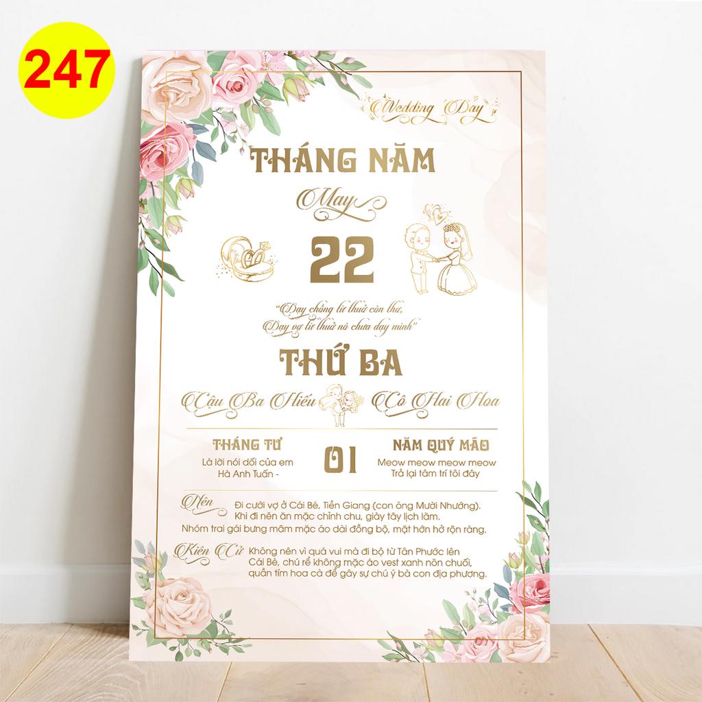 MS 247 - Bảng Welcome trang trí đám cưới