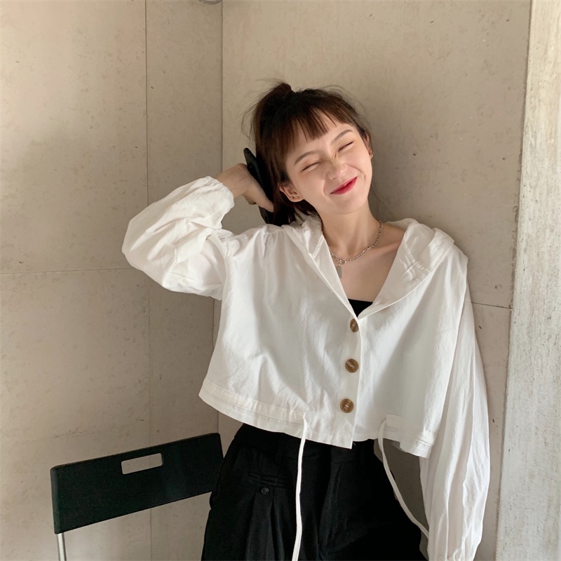 【ZHELIHANGFEI】Áo Khoác Cardigan Có Mũ Chống Nắng Cao Cấp Thời Trang