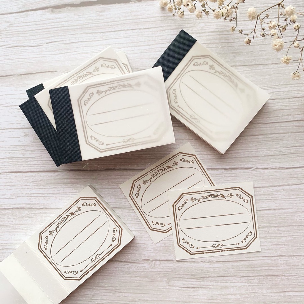 Set giấy note ghi chú vintage nâu Journal Pages