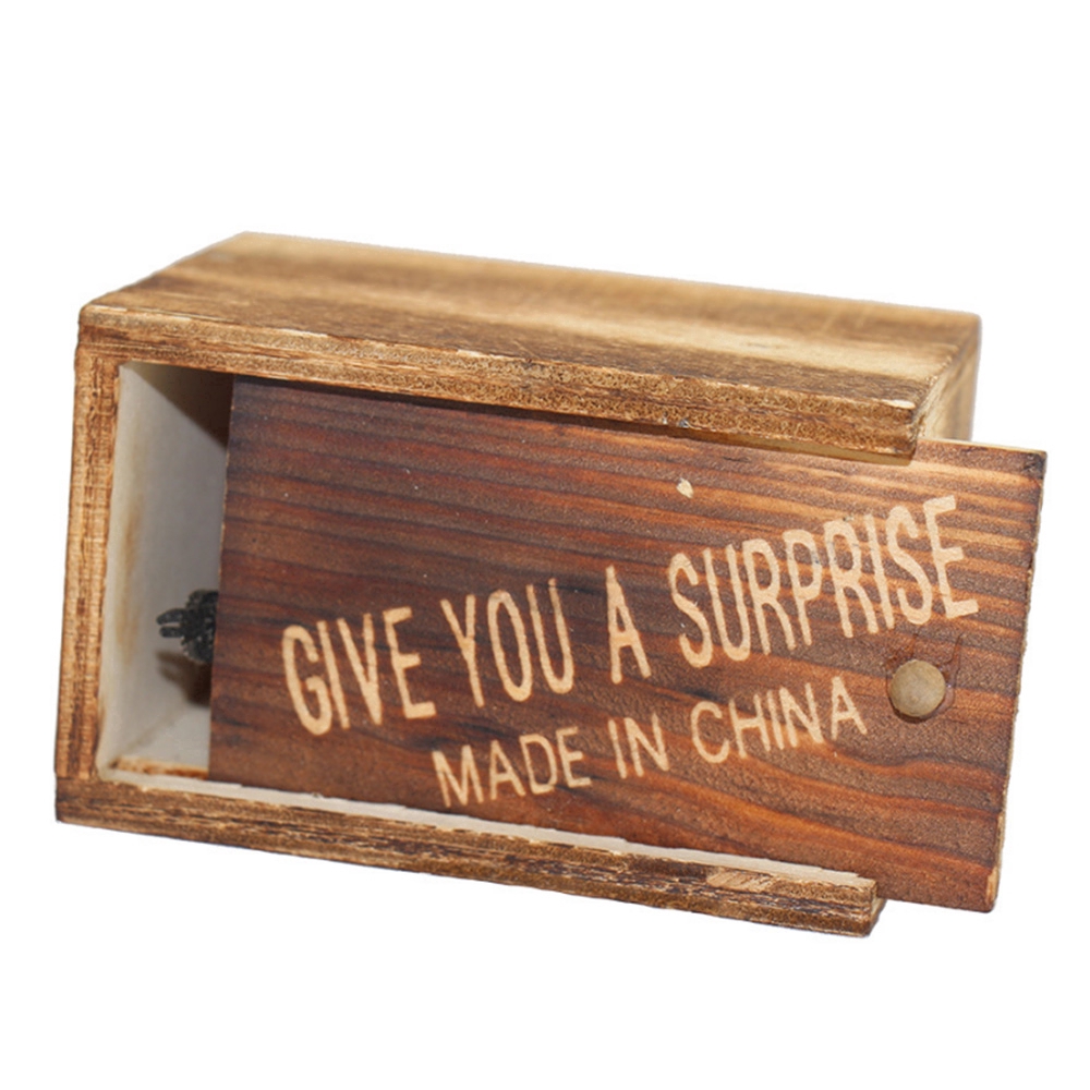 Hộp Đồ Chơi Bù Nhìn Nhện Bằng Gỗ Vui Nhộn Dùng Làm Quà Halloween