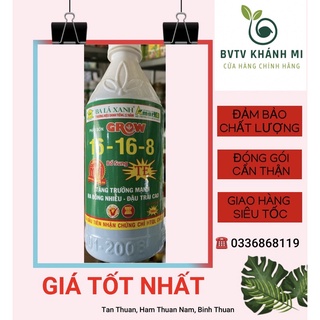 Phân bón lá GROW đậm đặc 16-16-8 BA LÁ XANH  ĐẬM ĐẶC