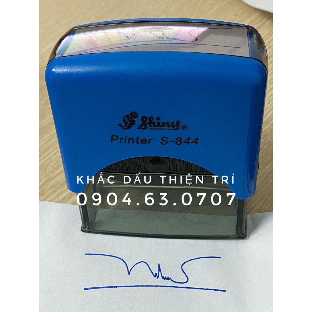 Dấu chữ ký và tên riêng liền mực , hộp Shiny S 843, tiện lợi, dễ sử dụng