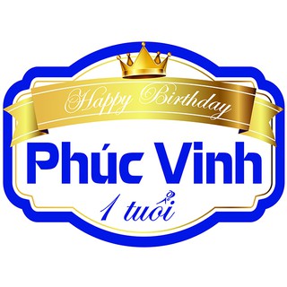 Biển tên trang trí sinh nhật