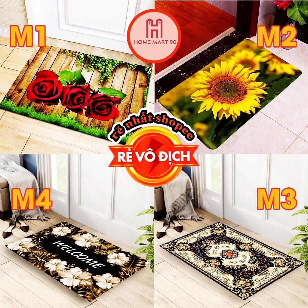 Thảm lau chân 3d 40x60cm,thảm chùi chân nhà bếp 40x120cm cực đẹp