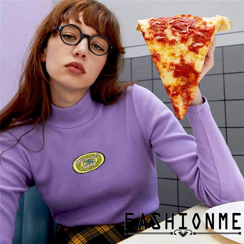 Áo len cổ lọ tay dài màu tím thời trang cho nữ | BigBuy360 - bigbuy360.vn