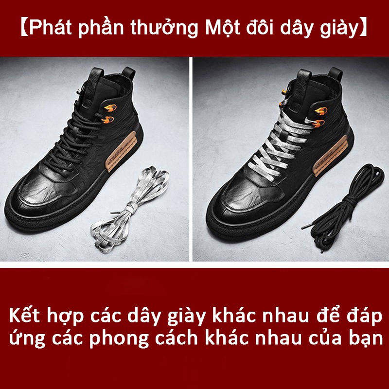 Giày cao cổ nam hàn quốc nhung cao cấp