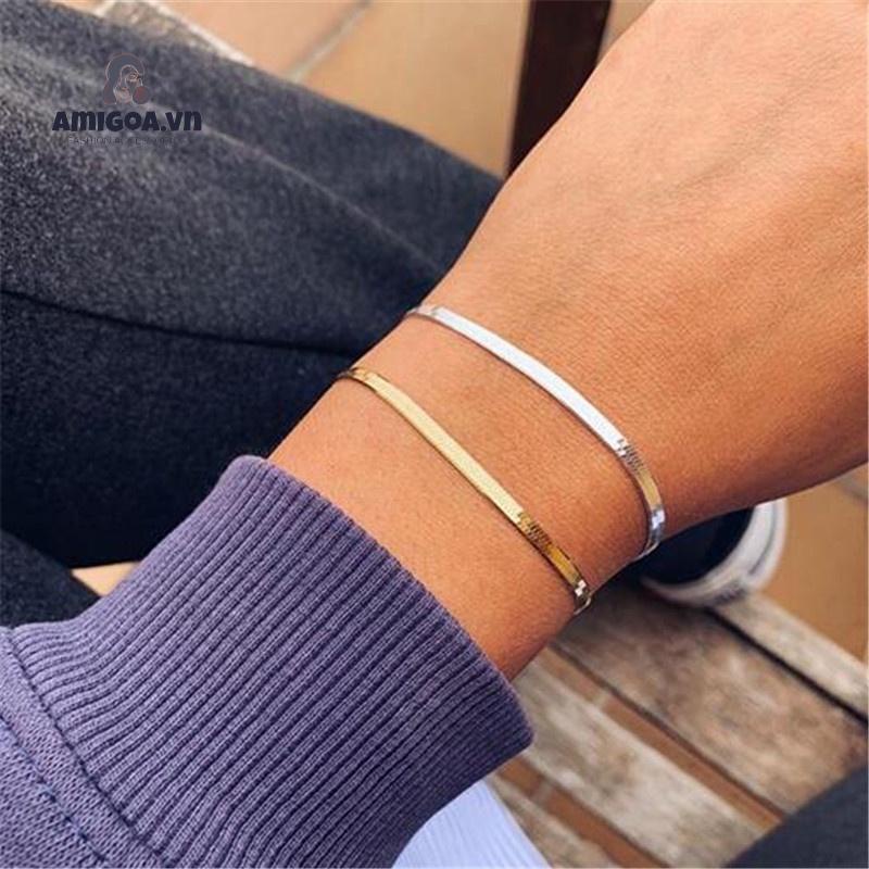 ✨✨Vòng tay chuỗi xương rắn lắc tay nữ đơn giản