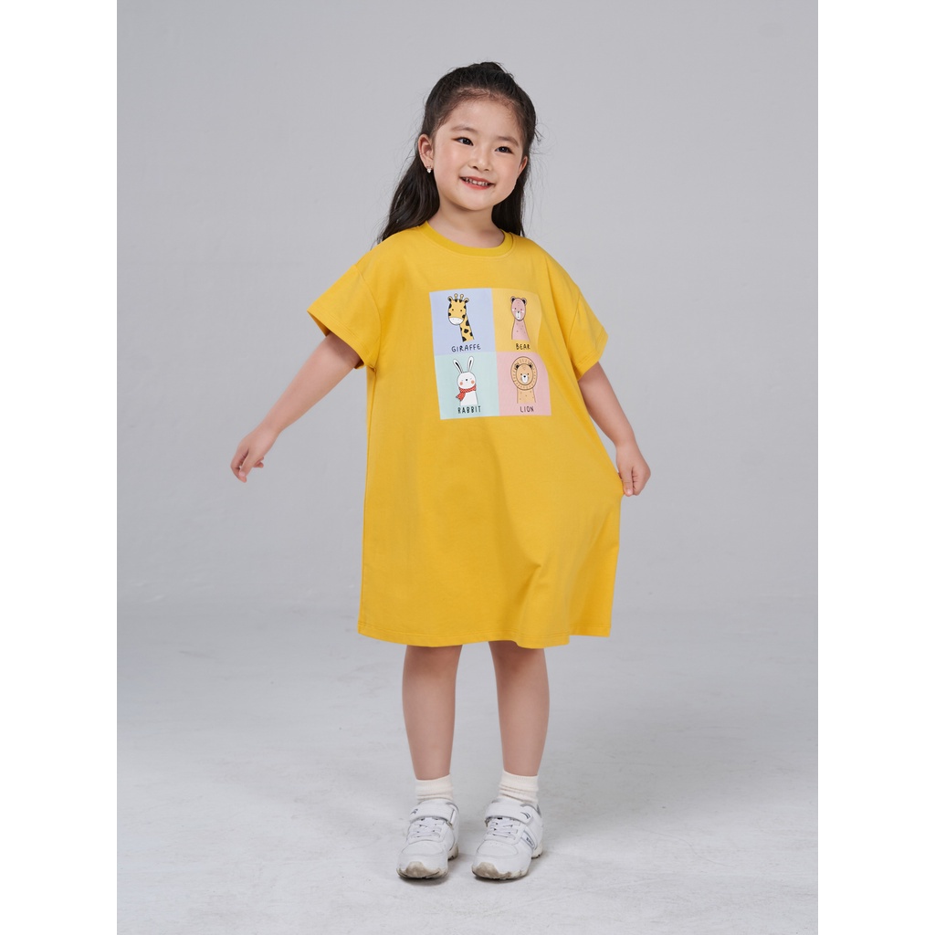 Đầm thun YODY bé gái dáng suông in hình dễ thương - VAK5102