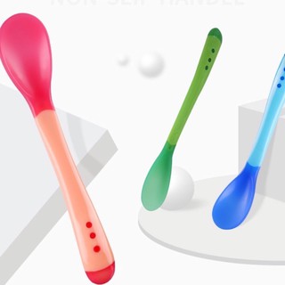 COMBO 3 Thìa ăn dặm silicon báo nóng ( giao màu ngẫu nhiên)