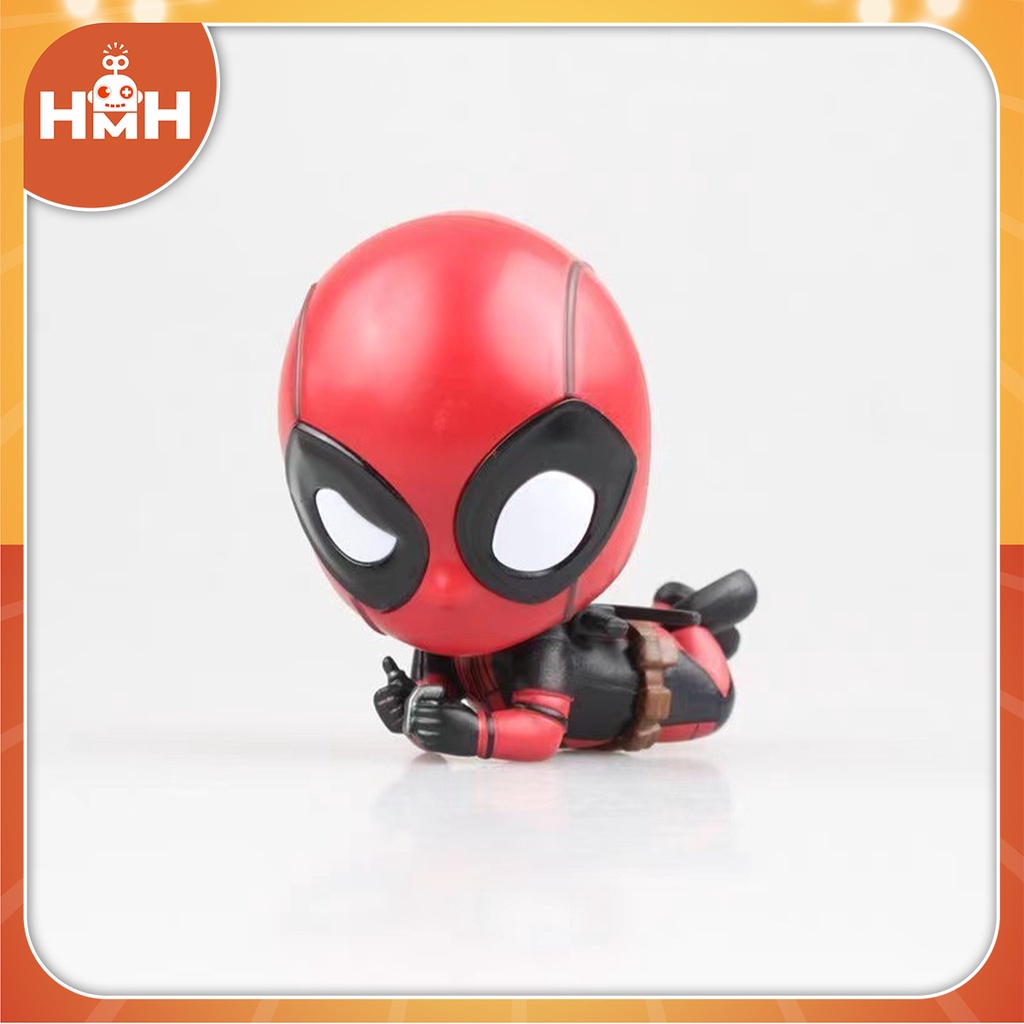 Mô hình Deadpool chibi - Đồ chơi trang trí Deadpool dễ thương, hài hước đầu lúc lắc lò xo