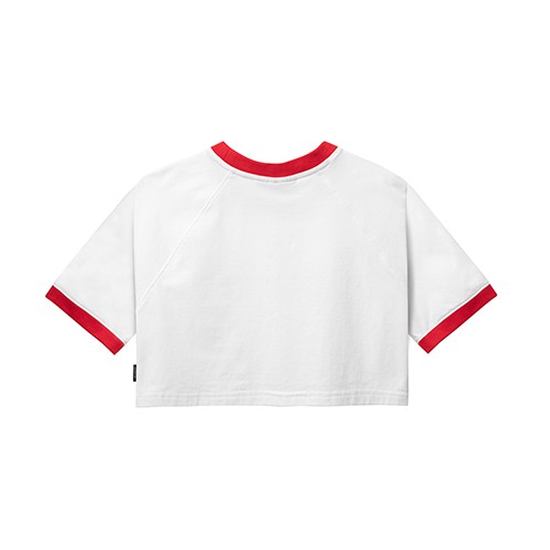 Áo thun DirtyCoins Basic Croptop Raglan White/Red