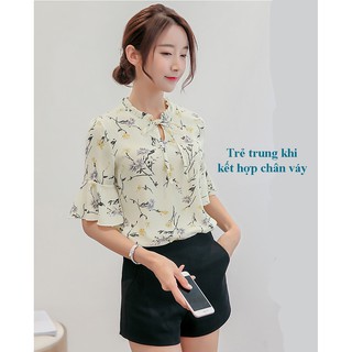 Áo sơ mi công sở nữ phong cách trẻ trung, năng động. Chất liệu mát mẻ không bị nhăn