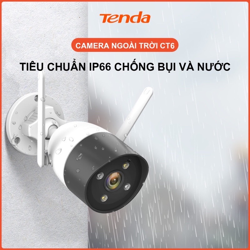 Camera Wifi Ngoài Trời Tenda CT6 Độ Phân Giải 2K, có màu ban đêm, chính hãng bảo hành 24 tháng