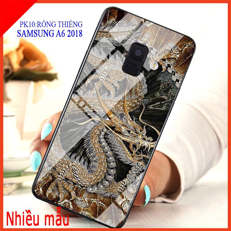 Ốp lưng kính 3D SAMSUNG A6 2018, ốp điện thoại mặt kính sang trọng, ảnh thật shop có cung cấp video ạ