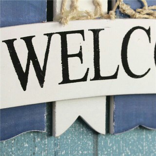 Bảng welcome xanh trắng