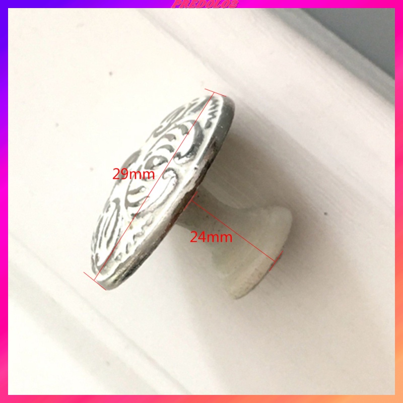 [Predolo2] Tay Nắm Cửa Tủ Màu Trắng Bạc Dập Nổi Cho Phòng Tắm