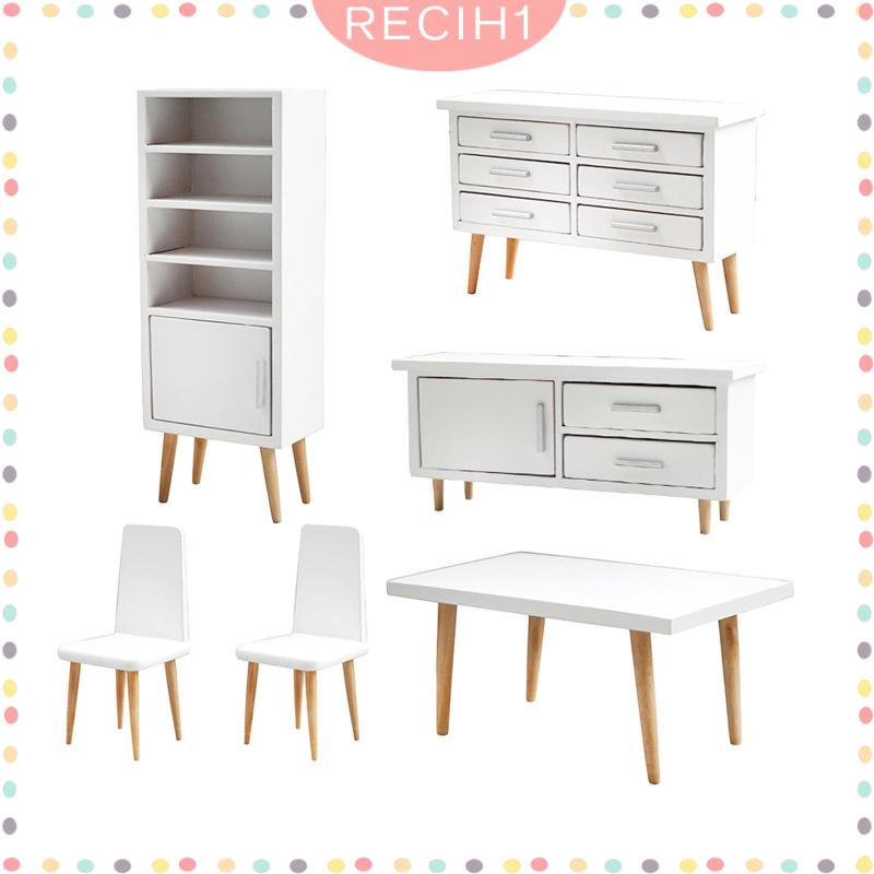 Bộ 6 Mô Hình Ghế Ngồi Phòng Ngủ / Phòng Khách Tỉ Lệ 1: 12 Trang Trí Nhà Búp Bê