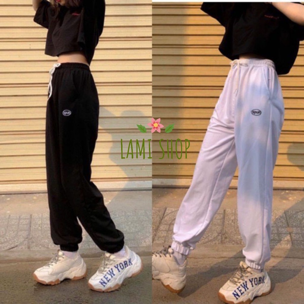 Quần dài jogger nỉ ngoại SPUN 3 màu siêu xinh có bo chân dành cho nữ dưới 1m60