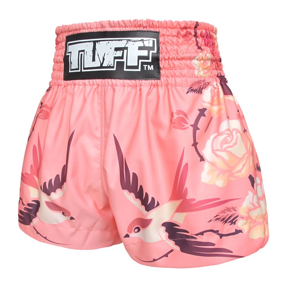 Quần Muay Thai Tuff Pink Birds And Roses