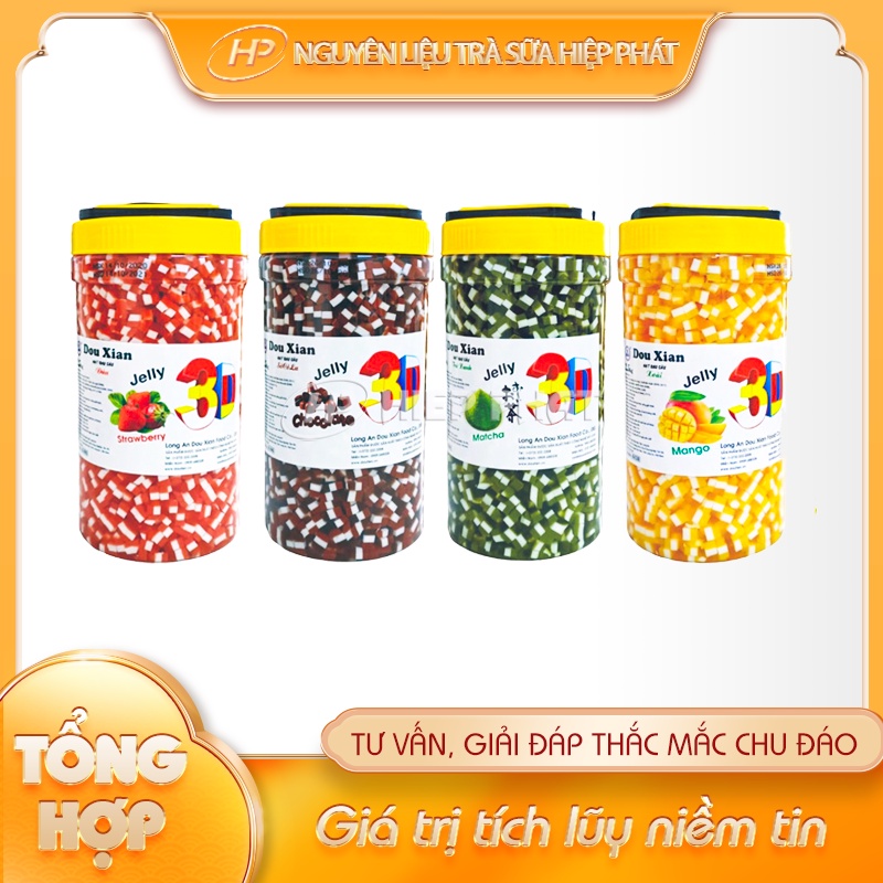 [TỔNG HỢP] -Thạch rau câu 3D DOUXIAN - Hũ 2.5kg - Nguyên liệu pha chế trà sữa HIỆP PHÁT