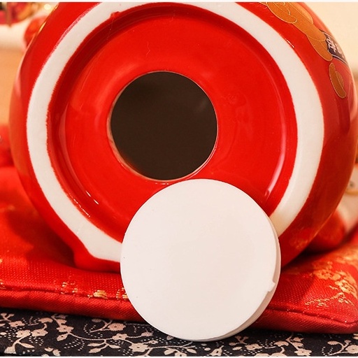 Heo Đất Tiết Kiệm Mèo Thần Tài 4,5inch Mang May Mắn Năm Mới