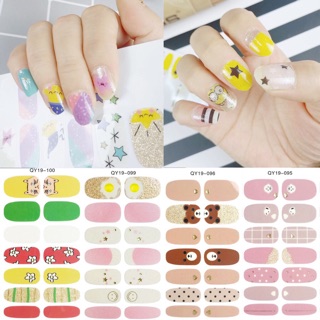 Set 14 Miếng dán móng tay nail nhiều hình dễ thương