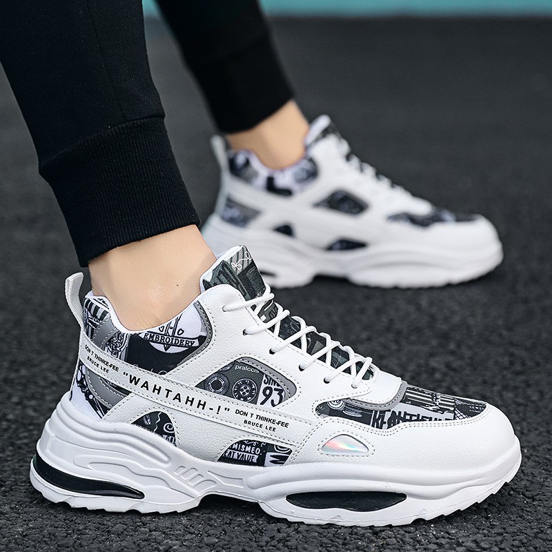 Giày sneakers thể thao nam - WATA họa tiết siêu chất thời trang Hàn Quốc GN117 | BigBuy360 - bigbuy360.vn
