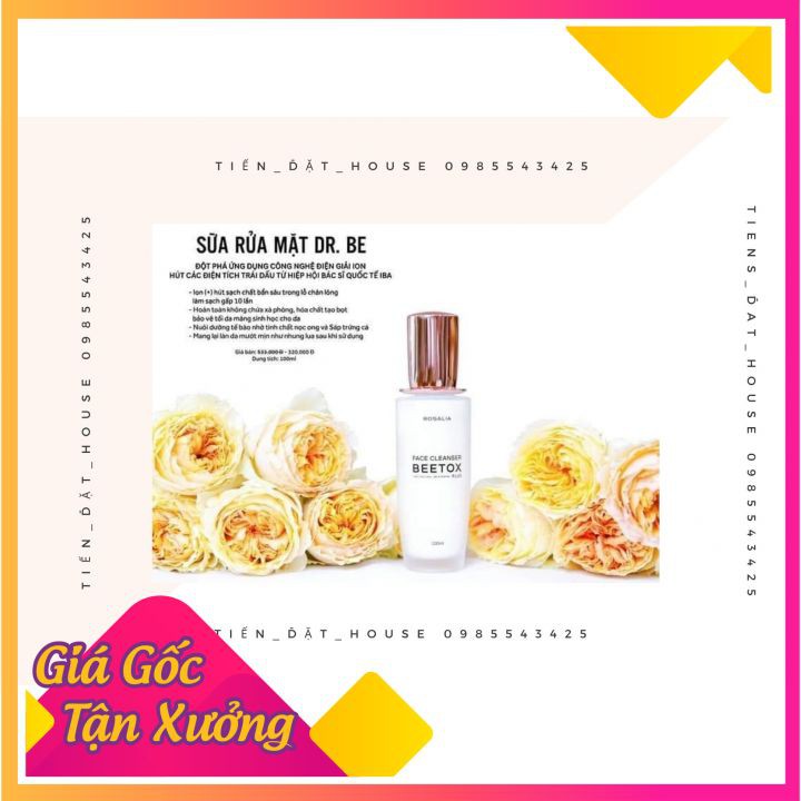 [ Chính hãng 100%] Sữa rửa mặt Dr Be Beetox Rosalia 100ml - Không chứa hóa chất tạo bọt, chất tẩy rửa, phù hợp cho cả da