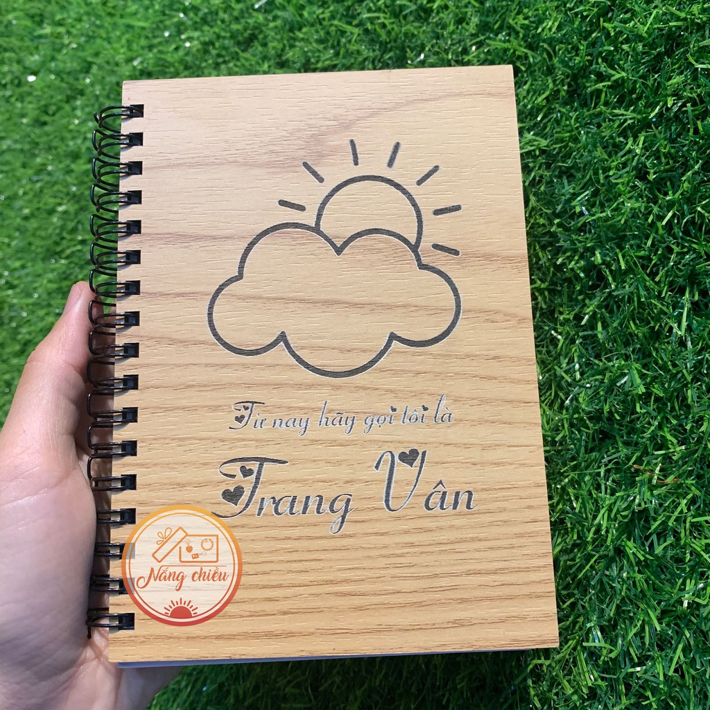 Combo 20 sổ tay khắc laser - Sổ tay ghi chú khắc bìa theo yêu cầu - Kích thước 15x20cm (A5)