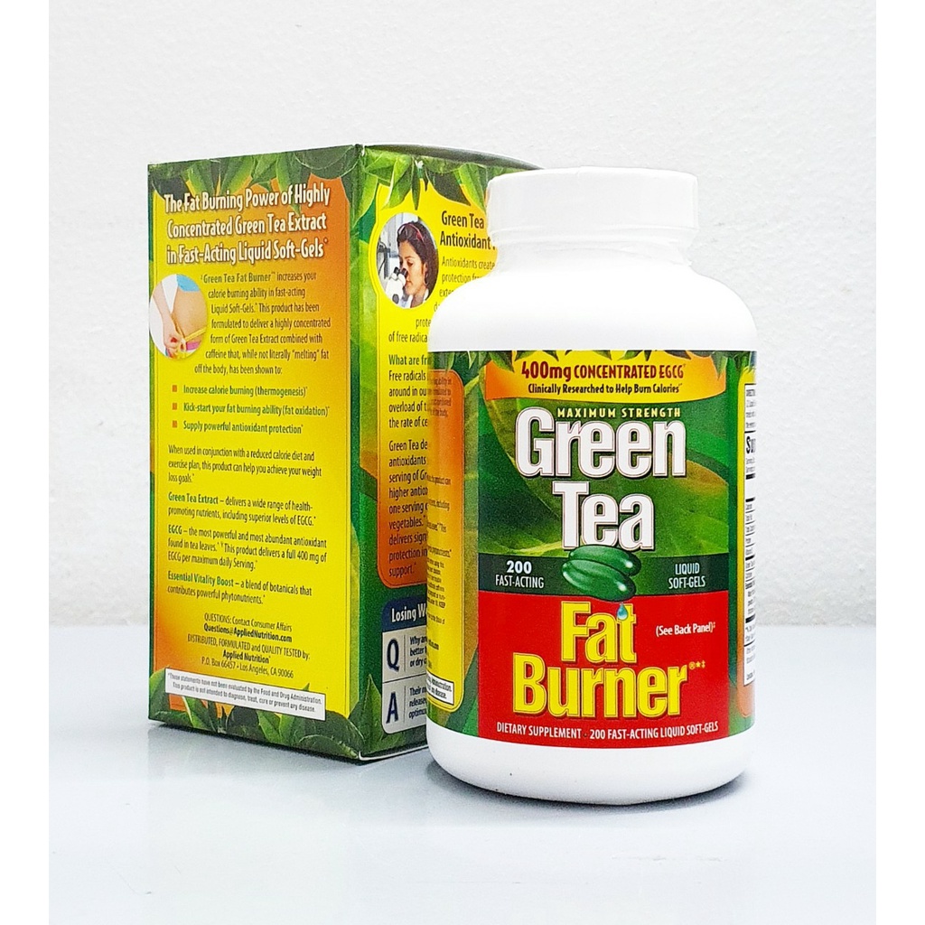 date 10/24 Viên uống giảm cân từ trà xanh Green Tea Fat Burner hộp 200 viên và 90 viên của Mỹ, giảm mỡ