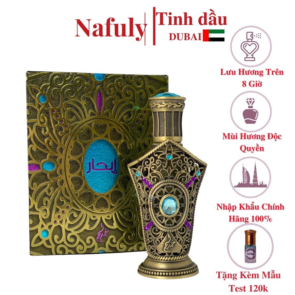 Tinh Dầu Nước Hoa Dubai Queen Ibhaar Khadlaj Nội Địa Nam Chính Hãng Nafuly Cao Cấp Giành Cho Nam Nữ Dung Tích 18ml