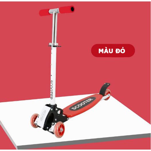 Xe Trượt Scooter 3 Bánh Cao Su Phát Sáng Điều Chỉnh Hướng Cho Bé Thế Hệ Mới Trọng Lượng 70kg