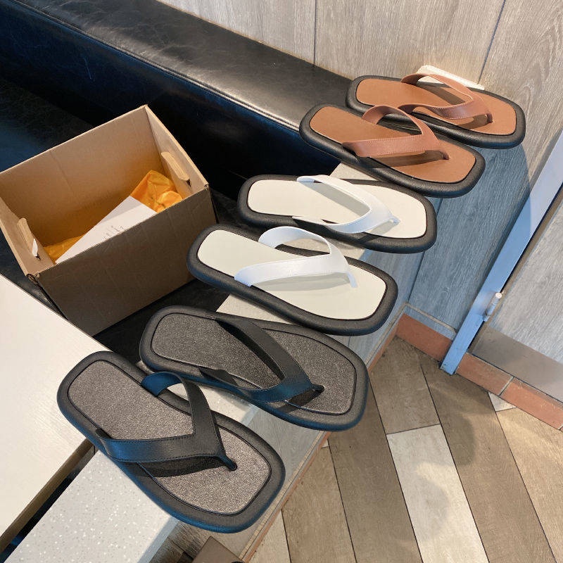 Dép xỏ ngón đế bằng thiết kế đơn giản thời trang mùa hè cho cặp đôi